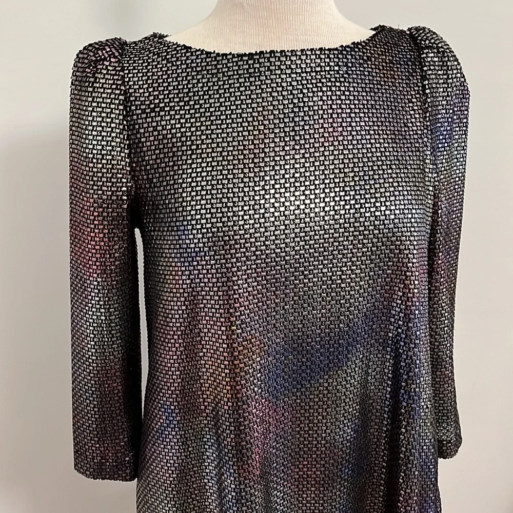 Free People Diamonds Are Forever Metallic Mini Dress